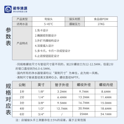 净水器接头配件2分3分转换三通 家用净水机水龙头通用变径转接头图3