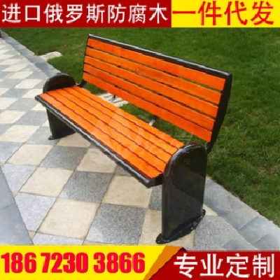 户外铸铁实木公园长椅 广场休闲椅 长凳子室外靠背椅厂家 洁岚环保s1图2