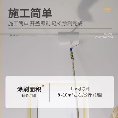 千居美新家园内墙乳胶漆涂料防水防晒漆水泥漆彩绘白色墙 面漆室内图5