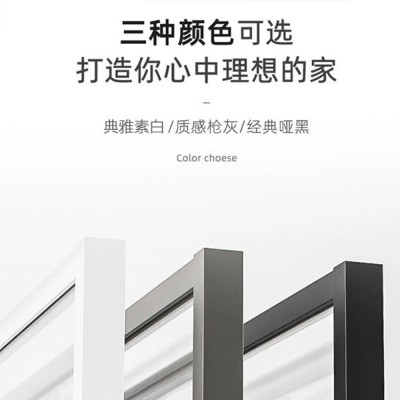 简易干湿分离卫生间淋浴房移门玻璃隔断家用浴室洗澡房分区图2