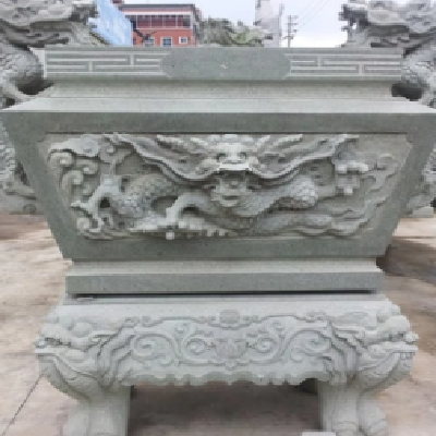 祠堂寺庙佛堂石雕青石仿古香炉可来图片图纸定做图5