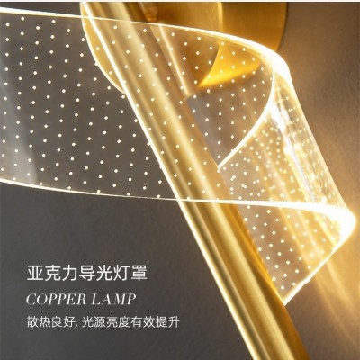 跨境北欧极简壁灯轻奢家用走廊过道灯客厅背景墙壁灯卧室床头灯具图3