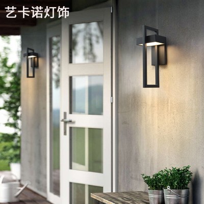 户外防水壁灯现代简约门口室外不锈钢墙壁灯庭院走廊阳台防虫壁灯图2