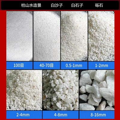 白石子 枯山水造景白沙子 砾石厂家做石英砂石米工程砂子黑石子图2