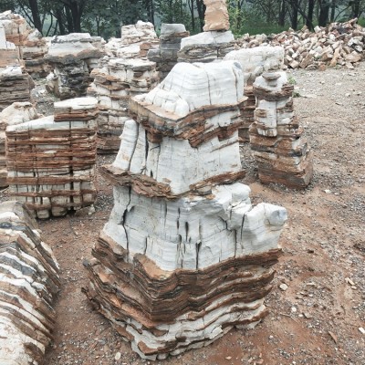 千层石 奇石园林景观石头工程造景 厂家批发千层石假山免费设计图3
