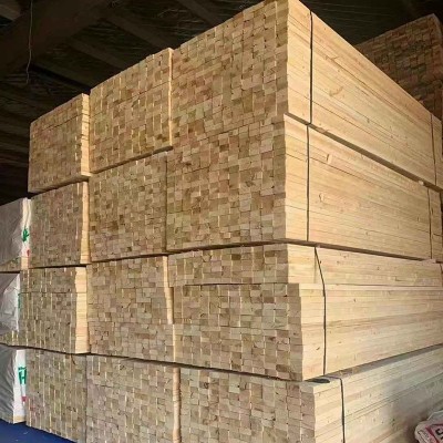 厂家木方规格和尺寸批发市场花旗松辐射松4×8建筑木方工程工地图4