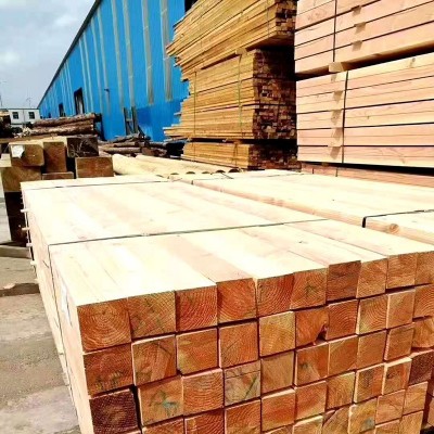厂家木方规格和尺寸批发市场花旗松辐射松4×8建筑木方工程工地图5