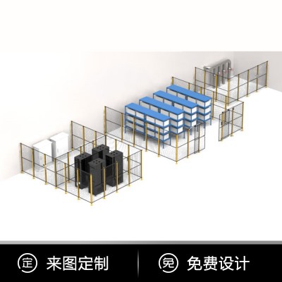 定制铝型材围栏工业防护网 铝合金安全隔断 车间设备机器人隔离网图3