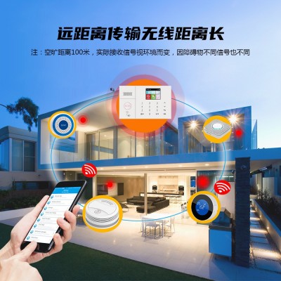 跨境货源gsm防盗报警器 无线WiFi双网智能安防系统带语音提示器图3