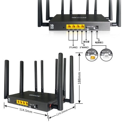 铁壳5G插卡路由器双频3000兆智能双核MT7981B无线路由器 wifi6厂家图2