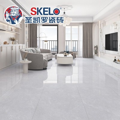 圣凯罗 简约灰色大板瓷砖地砖750x1500客厅通体大理石防滑地板砖图3