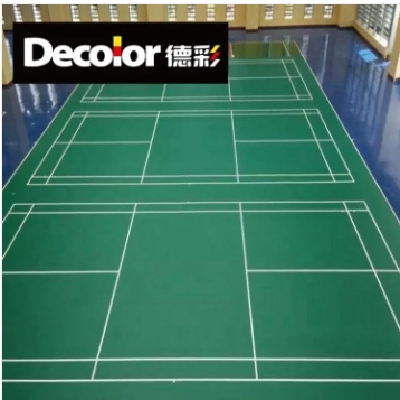 德彩羽毛球学校训练PVC地胶 体育馆运动地胶板图4