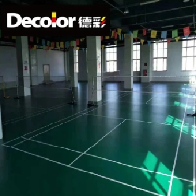 德彩羽毛球学校训练PVC地胶 体育馆运动地胶板图3
