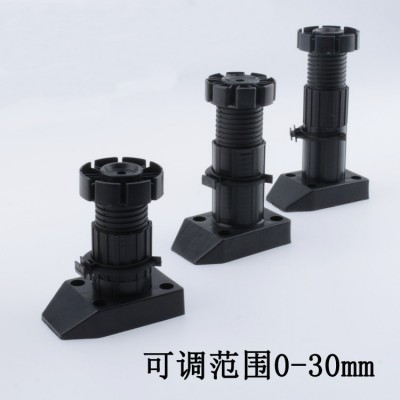 现货供应黑色米黄色方形橱柜粗腿柜脚塑料调节地脚加厚重型调整脚图3