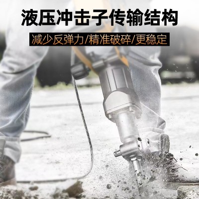 钢铁战士GT1000黄油电镐加大气缸加长锤距混凝土破碎大功率4600W图4
