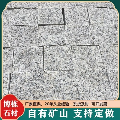 花岗岩芝麻灰马蹄石 庭院铺路小块石汀步石 景区园林建设复古石图3