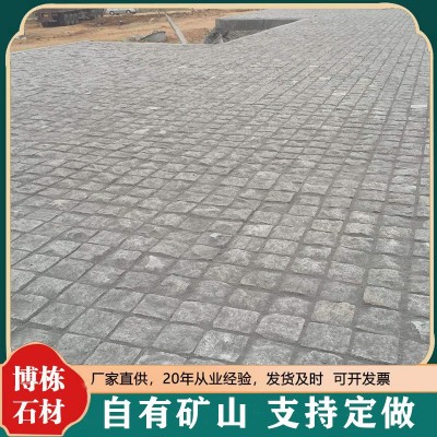 花岗岩芝麻灰马蹄石 庭院铺路小块石汀步石 景区园林建设复古石图4