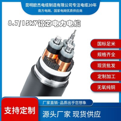 厂家批发国标高压电力线缆YJLV22铝芯高压电缆平铝芯国标铠装电缆图3