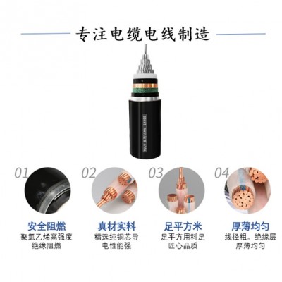 厂家批发国标铝芯JKLYJ铝芯1芯高压电缆铠装电缆10kv平方电缆电线图3