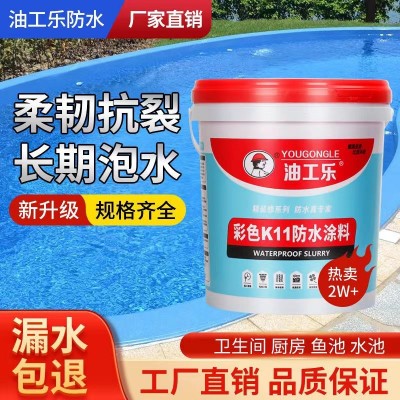 鱼池防水涂料卫生间js水池游泳池K11厕所浴室外墙补漏材料 防水漆图1