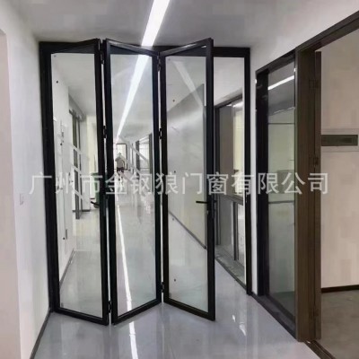 重型折叠门断桥折叠门可装40MM玻璃 极窄折叠 50及70大折叠图2