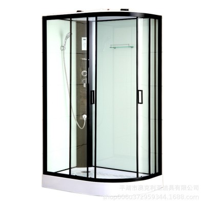 新世爵家用一体式卫生间钢化玻璃弧扇形沐浴房整体推拉式淋浴房图5