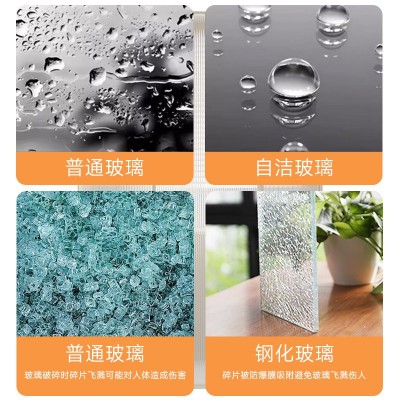 奶油风网红极简白色钻石型淋浴房卫生间干湿分离玻璃开门隔断定制图4
