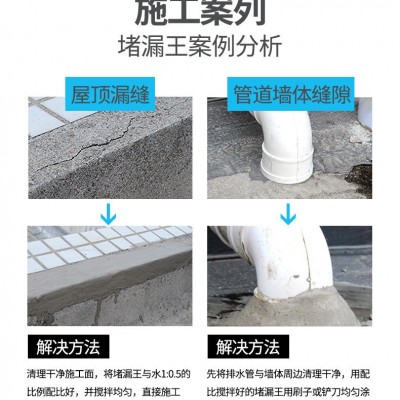 堵漏王 水不漏 速凝型 厨房卫生间屋顶地漏裂缝修补注浆防水