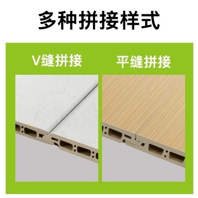 竹木纤维集成墙板免漆木饰面板PVC快装扣板天花吊顶碳晶板护墙板图4