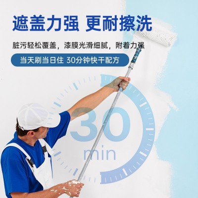 内墙乳胶漆净味室内墙面家用翻新修补工程水性涂料防水漆现货批发图4