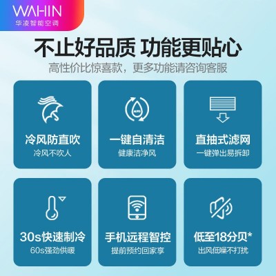 华凌空调1.5匹一级变频大一P华凌空调挂机卧室家用冷暖一体卧室图3