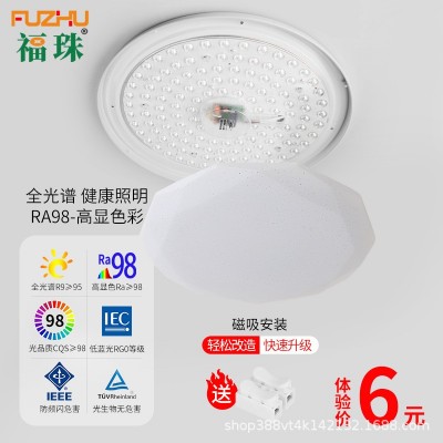 全光谱灯芯RA98高显色灯盘灯板圆形LED模组卧室吸顶灯替换光源图2