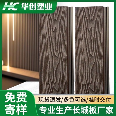 压花墙板防水防腐防潮别墅庭院阳台木塑地板家用户外工程木塑墙板图2