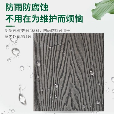 实心压花塑木地板防水防滑室外庭院露台阳台地板园林工程栈道自铺图4