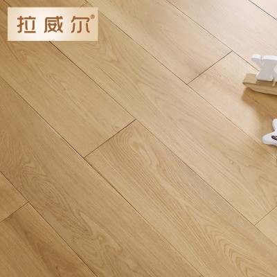 定制实木地板白橡木原木人字拼卧室地暖自然木质地板水泥灰色南浔图3