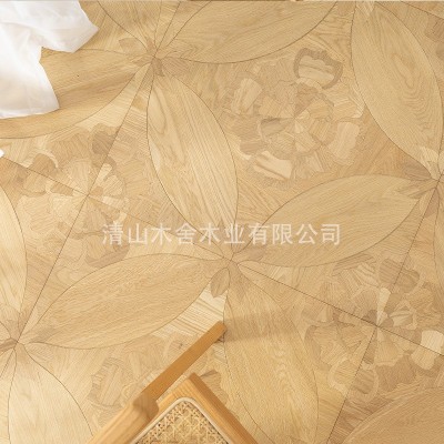 安丽公主橡木黑胡桃方形艺术拼花多层实木复合地板日式出口E0地暖图3