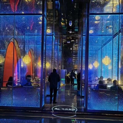 水夹玻璃钢化双层夹胶安全玻璃酒店ktv隔断装饰艺术玻璃生产厂家图4