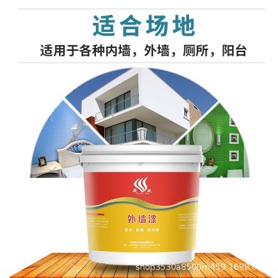 水性外墙漆防水防晒乳胶漆室外防水涂料自刷彩色水泥墙面漆图2