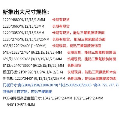 厂家直销 免漆板18mm中纤维奥松板1mmMDF阻燃防火中高密度板贴面图2