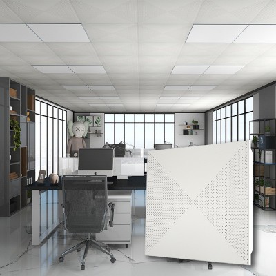 批发铝扣板集成吊顶工程板材料 600*600冲孔吊顶天花板 机房办公室图2