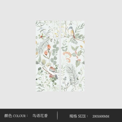 法式复古植物花砖卫生间防滑瓷砖牛油果绿色厨房浴室墙砖阳台地砖图5