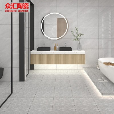 佛山众汇现代轻奢风仿古砖哑光400X400小地砖卫生间阳台防滑瓷砖图2