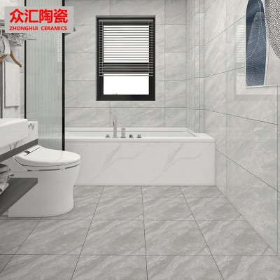佛山众汇现代轻奢风仿古砖哑光400X400小地砖卫生间阳台防滑瓷砖图4