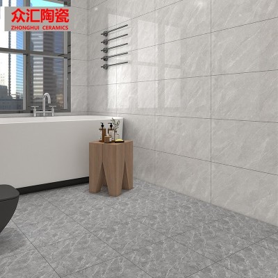 佛山众汇现代轻奢风仿古砖哑光400X400小地砖卫生间阳台防滑瓷砖图3