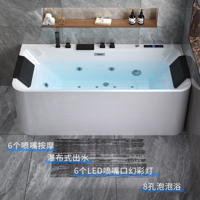 加厚浴缸亚克力智能恒温加热按摩独立三群 1.3-1.8米双人淋浴一体图2