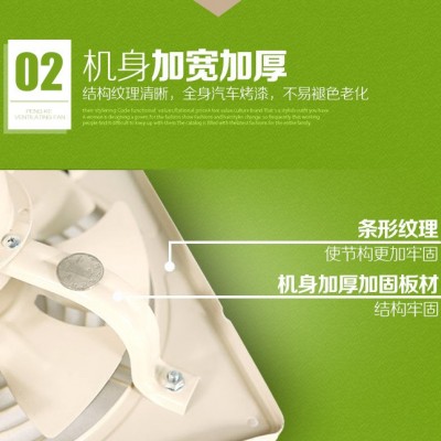 排气扇厨房窗式排风扇12寸抽风机家用卫生间静音抽油烟换气扇图4