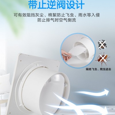 厕所排气扇卫生间4寸6寸8寸墙壁换气扇抽风家用小型排风扇薄图4