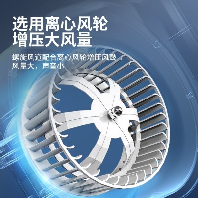 奥克斯排气扇12寸吸顶式换气扇石膏板黑色天花管道抽风机排风扇图2