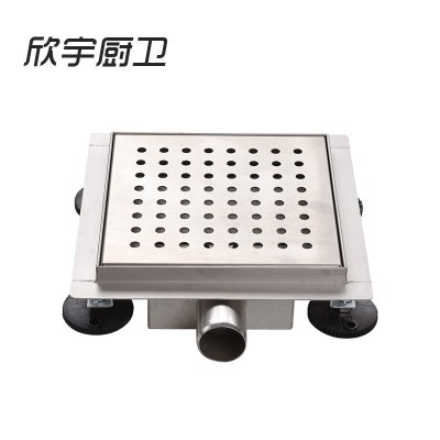厂家供应新款墙角地漏三角形铜自封小侧排翻板 卫浴酒店工程图3