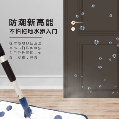 法式复古卧室实木门隔音厂家批发室内房间套装门平开奶油风烤漆门图3